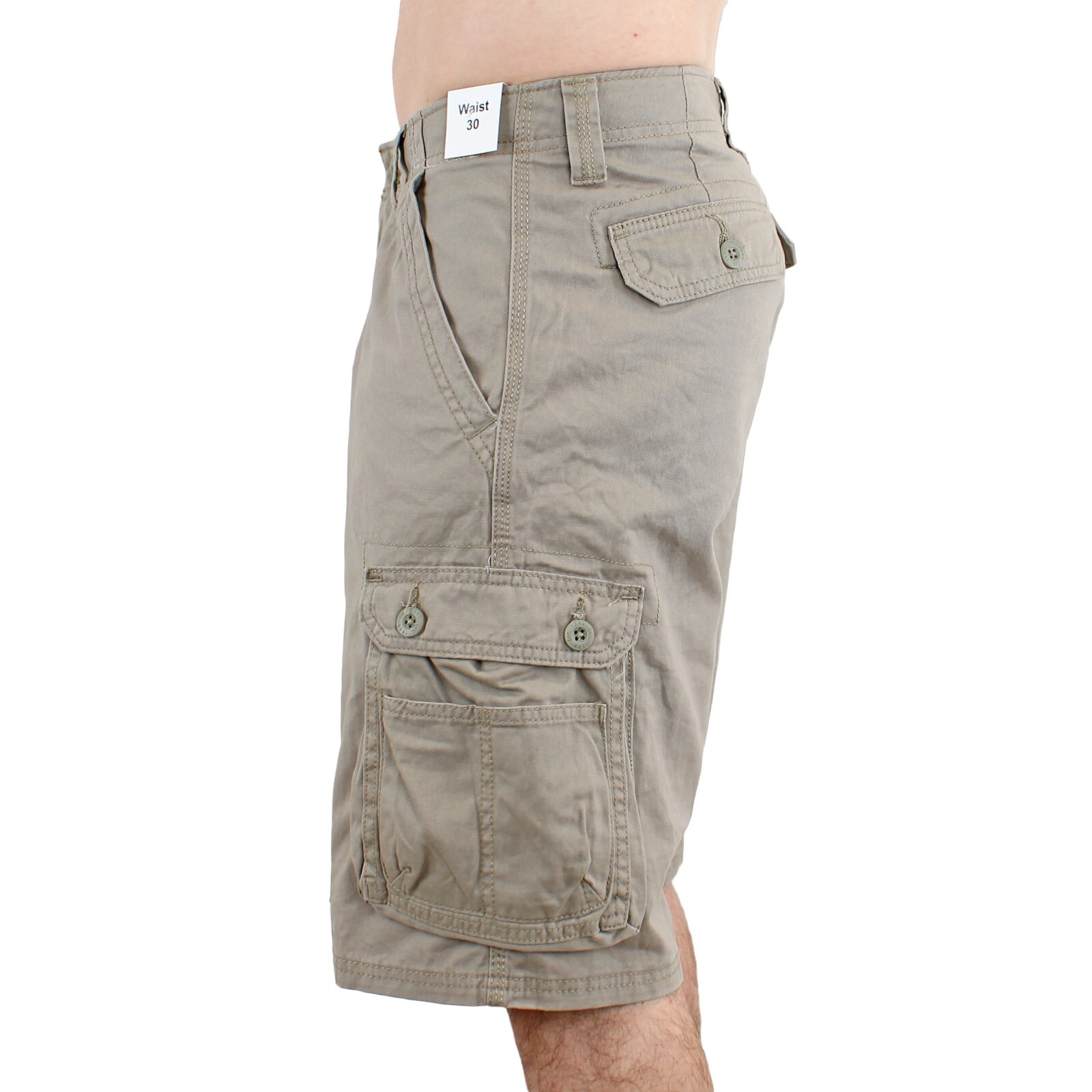 Lee Men’s Cargo Shorts 8+Pockets, Regular Fit 11″ Inseam Pre-Wash Cotton Blended