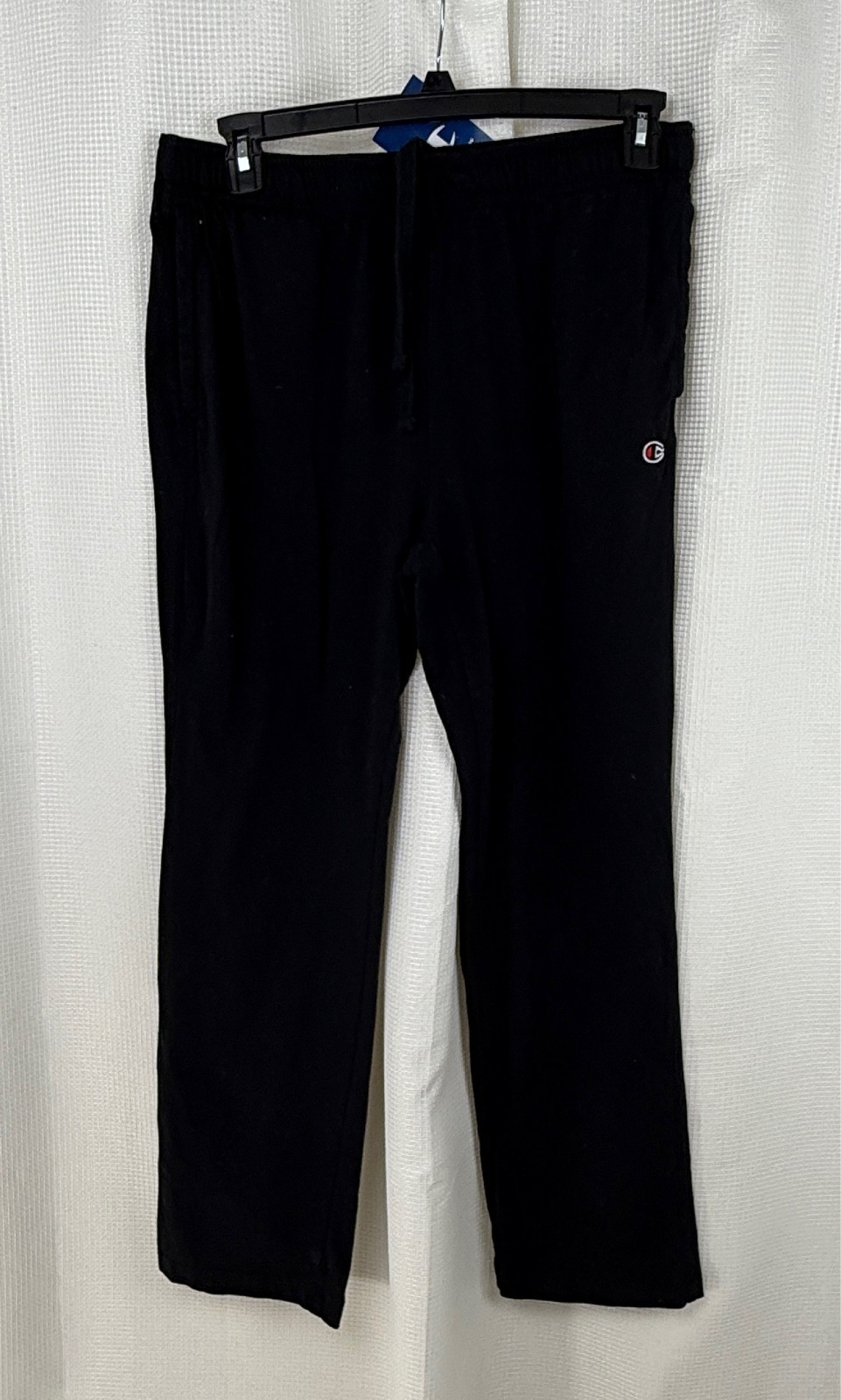 Champion Mens Powerblend Open Bottom Pant Black Size L Relaxed CPM253PA69003