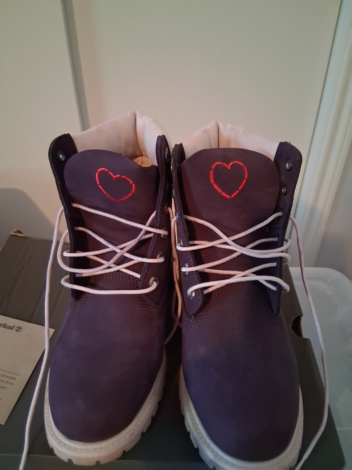 Timberland Premium 6in Waterproof Nubuck Work Boot Purple Women’s 9 M