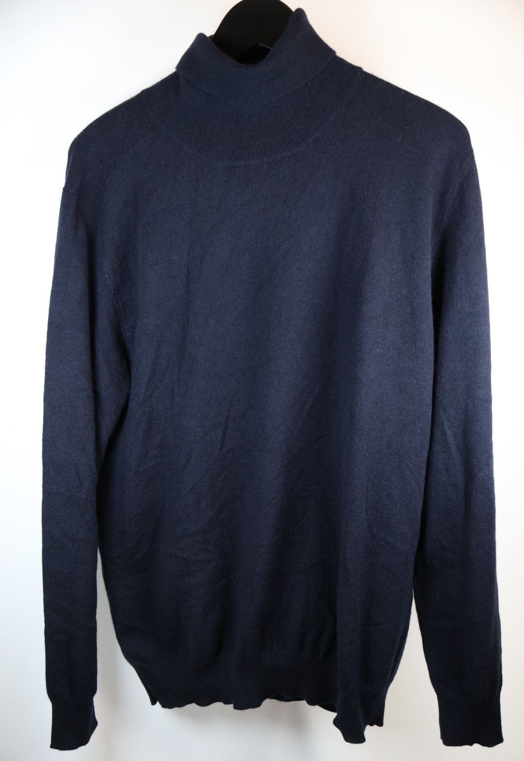 Anderson & Sheppard 100% Cashmere Roll Neck Jumper (Navy, L) PO