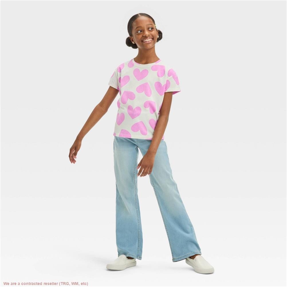 Girls’ Mid-Rise Bootcut Jeans – Cat & Jack Light Wash 12 Slim *SEE DEAL!!!*