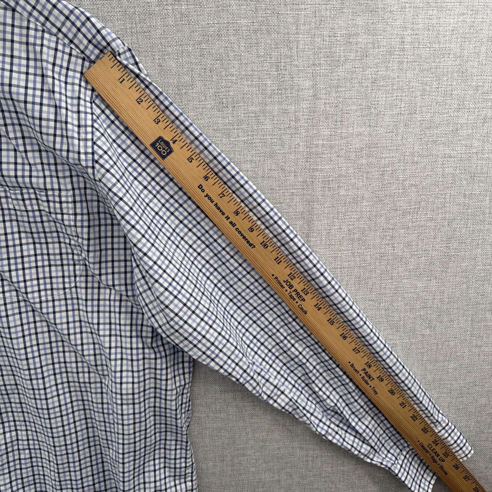 Sid Mashburn Shirt Mens Large Blue Plaid Long Sleeve Button Down Pocket (A)