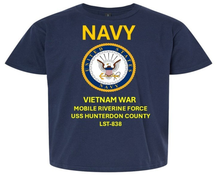 USS MEEKER COUNTY LST-980 * MRF* VIETNAM*SHIRT NV*NAVY OFFICIALLY LICENSED