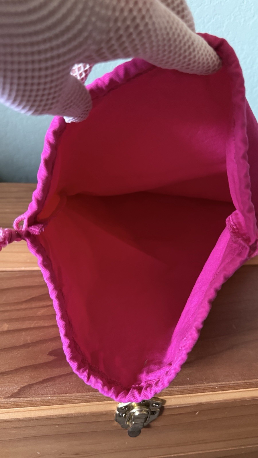 By Paige Magenta Fuchsia Drawstring Dust Bag Pouch 11×14.5 inches