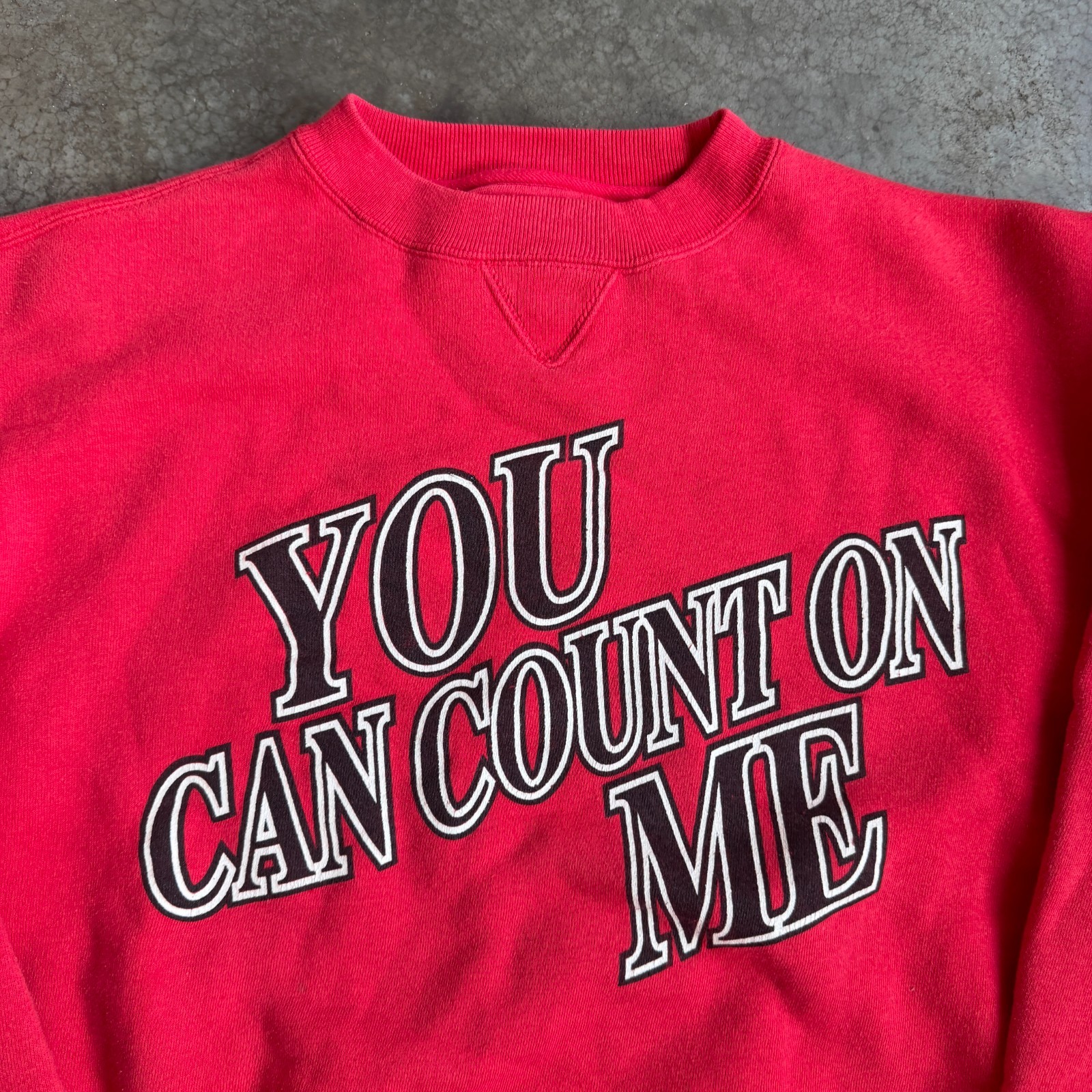 Vintage 90s ‘You Can Count on Me’ Graphic Sweatshirt Heavyweight Logo 7 Mens XL