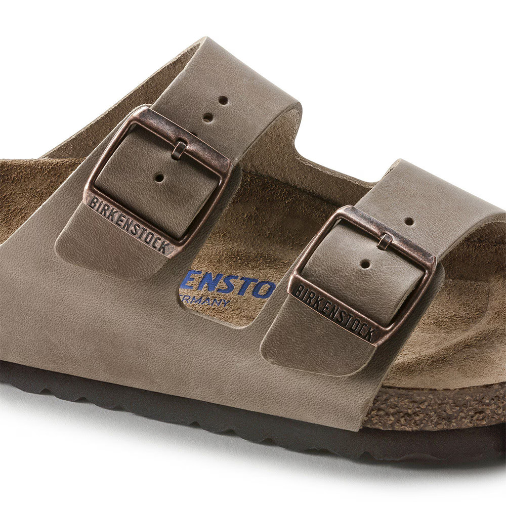 NWB Birkenstock Arizona Oiled Leather Tobacco Brown Sandals Soft Footbed Shoes