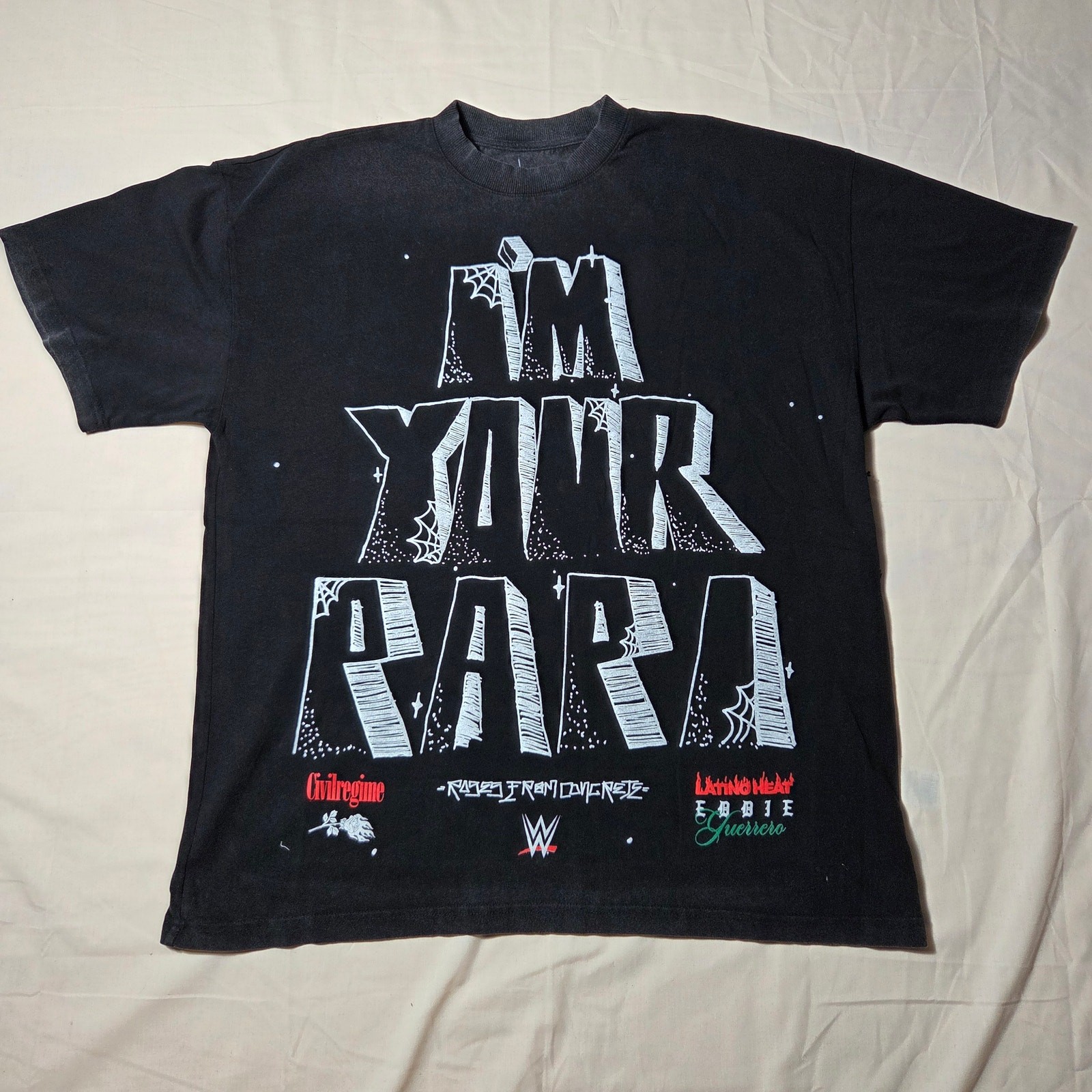 Civil Regime x WWE Eddie Guerrero I’m Your Papi Shirt Black Medium Oversized
