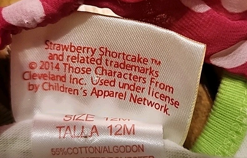Cute Strawberry Shortcake 12 Months Shirt Skirt 2014