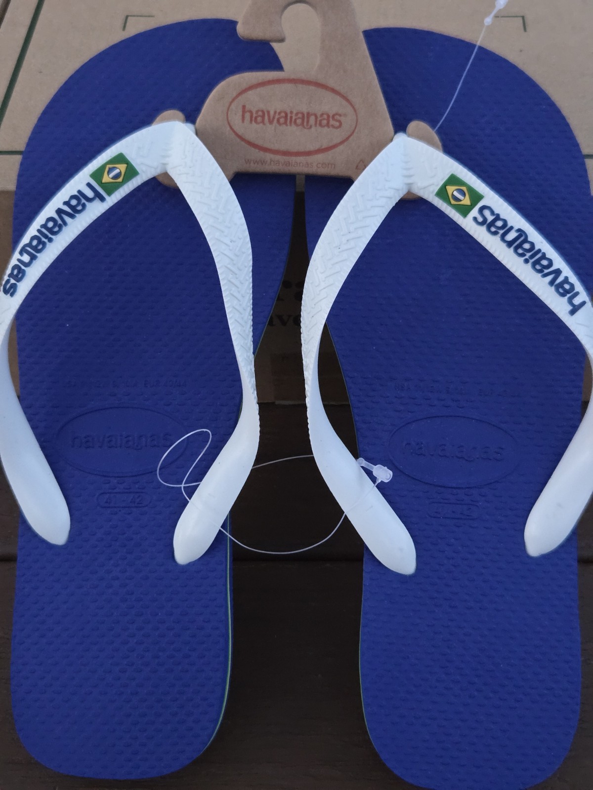 Unisex Havaianas Marine Blue Brazil Flag🩴 Flip Flops🩴M9/10🩴⛱️W11/12 EUR 43/44