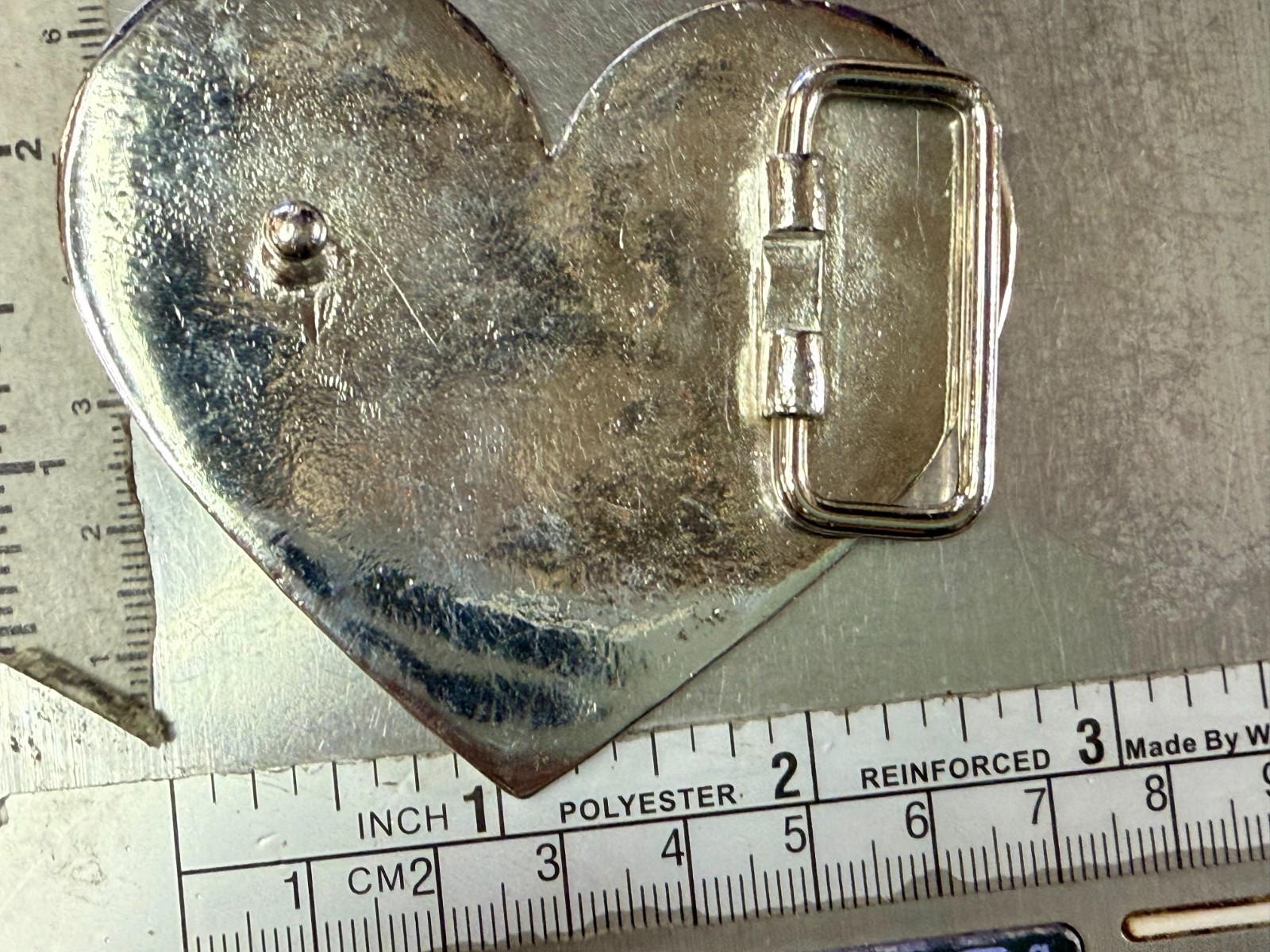 Heart Shaped Pink Rhinestone Covered Girls Belt Buckle for 1.25″ Wide Belt