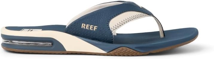 Man Reef Fanning Heel Air Cushioning Flip Flop Sandal CJ9043 Navy/Oat Brand New