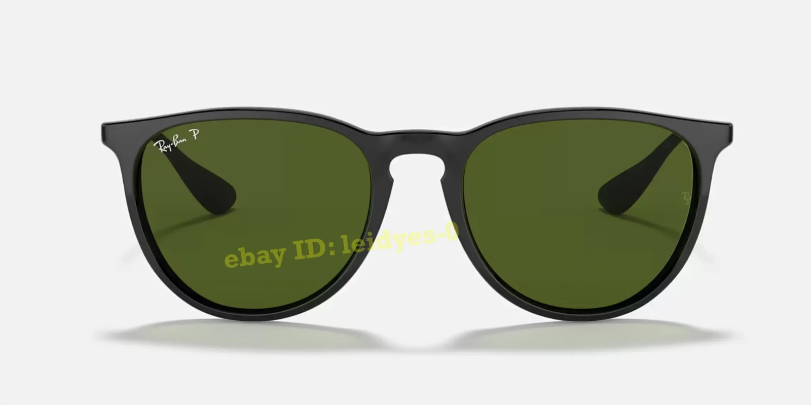 Ray-Ban Erika Classic RB4171 Polarized Sunglasses Black G-15 Green UV 54-18