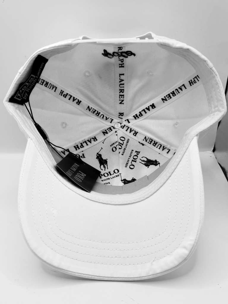 Polo Ralph Lauren “Ralph” Applique Twill Ball Cap Hat White Navy NWT