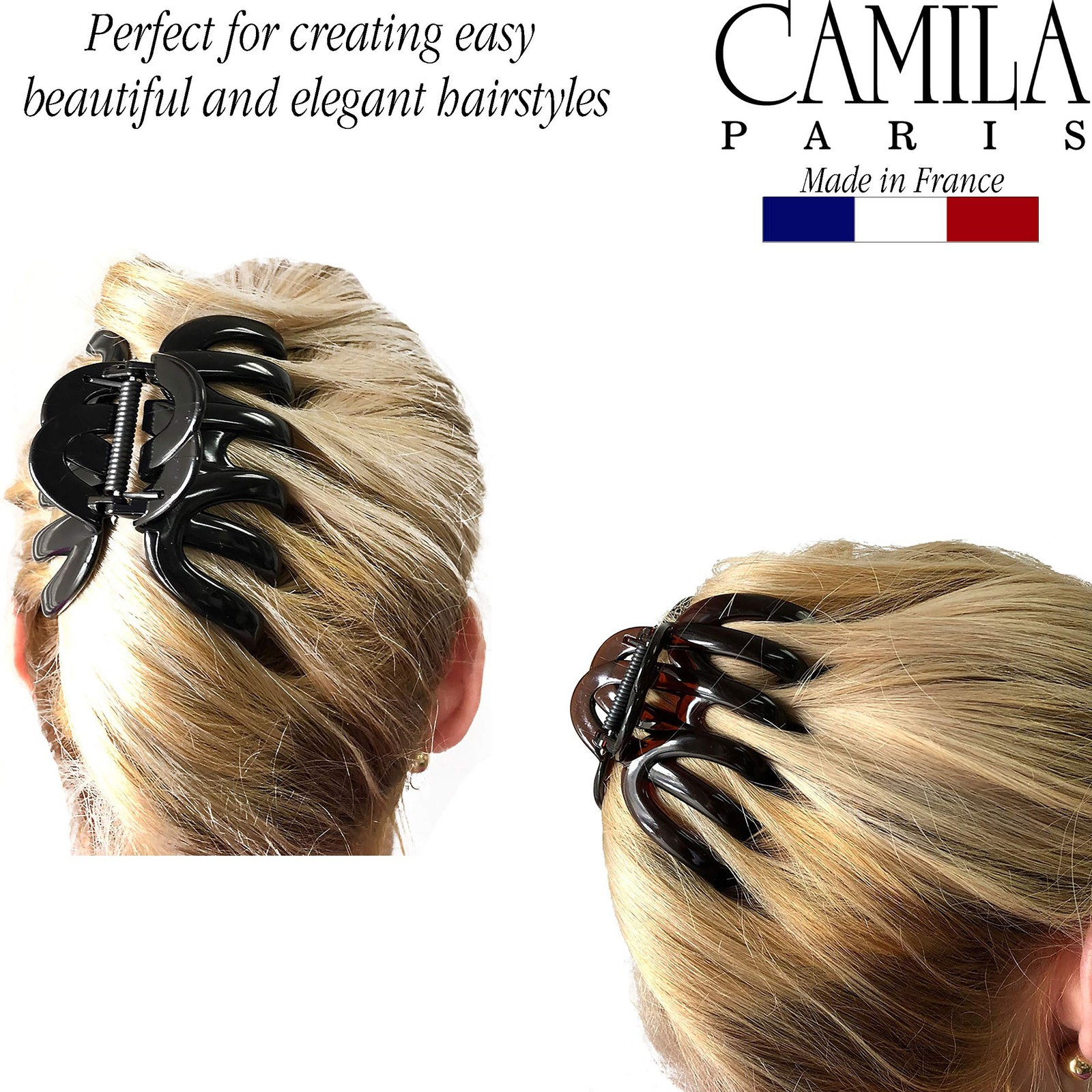 French Octopus Hair Clip Women Long Curly Wavy Strong Hold Grip Made In France