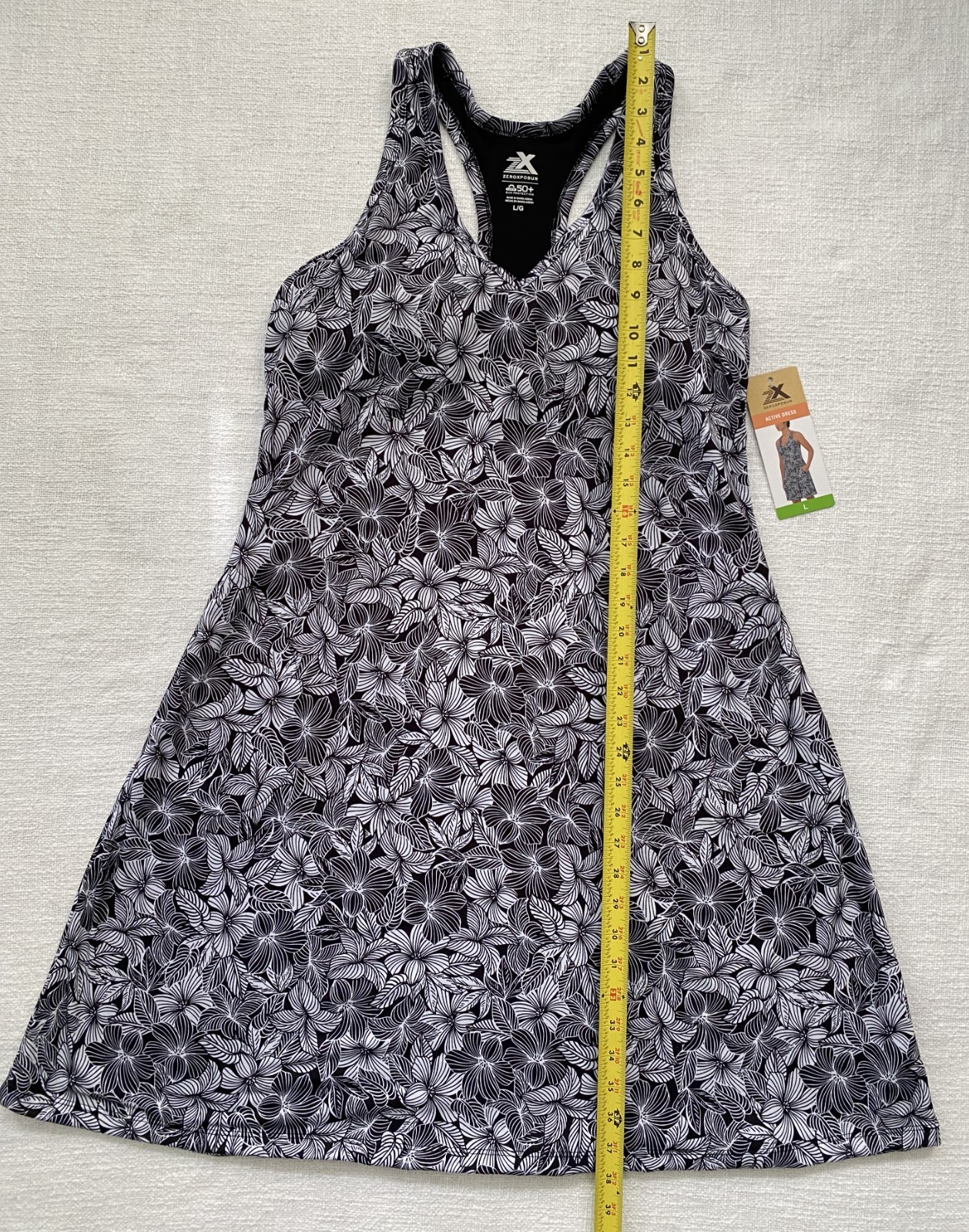 ZEROXPOSUR WOMENS MULTI-COLOR FLORAL ACTIVE DRESS – SIZE LARGE – NWT