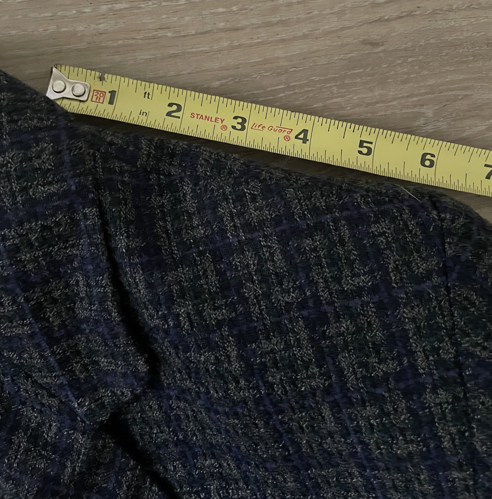 Vtg Adolfo Studio Women’s 2 Piece Tweed Skirt Suit Gray Blue Blazer Work Size 14