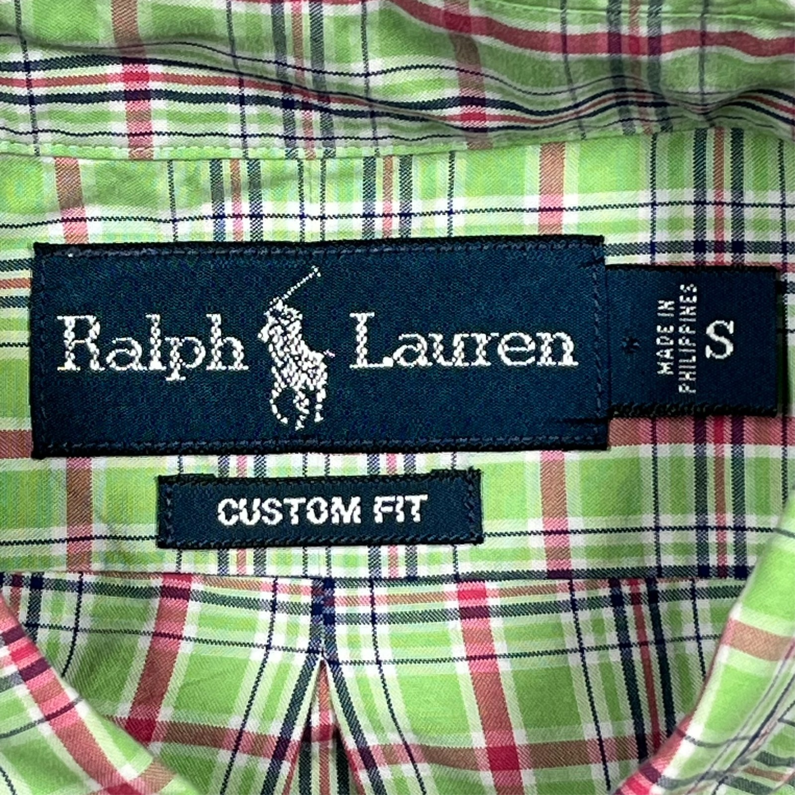 Ralph Lauren Custom Fit Shirt Men’s S Colorful Plaid Preppy Career Office Casual