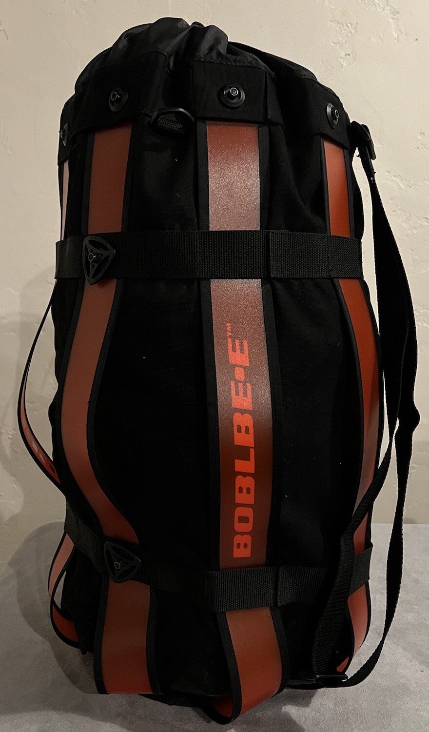 Boblbee XL Red & Black Duffel Backpack Messenger Bag Drawstring Top EUC