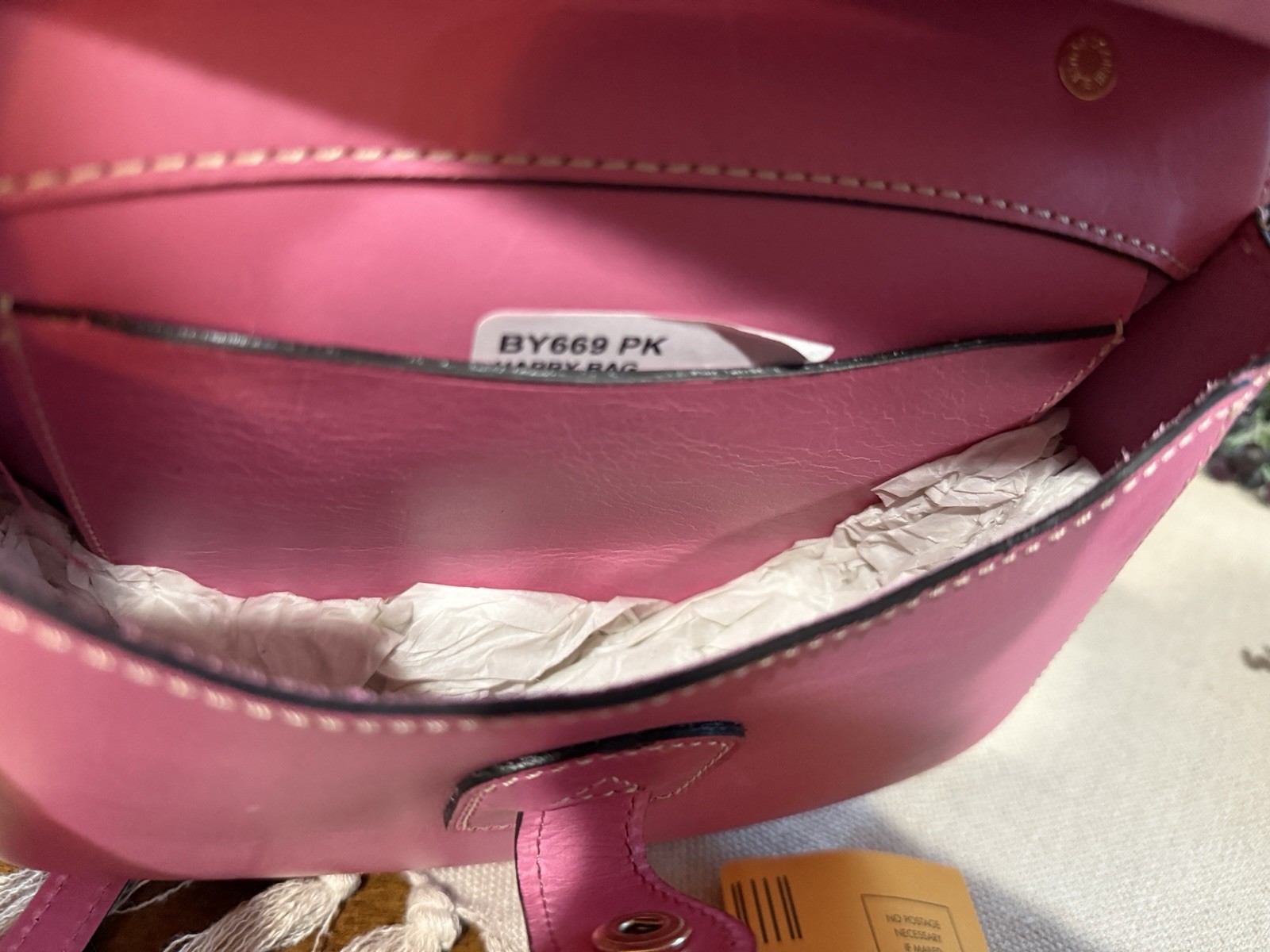 Dooney & Bourke Medium Pink Shoulder Bag Turn Lock, Dust Bag & Registration Card