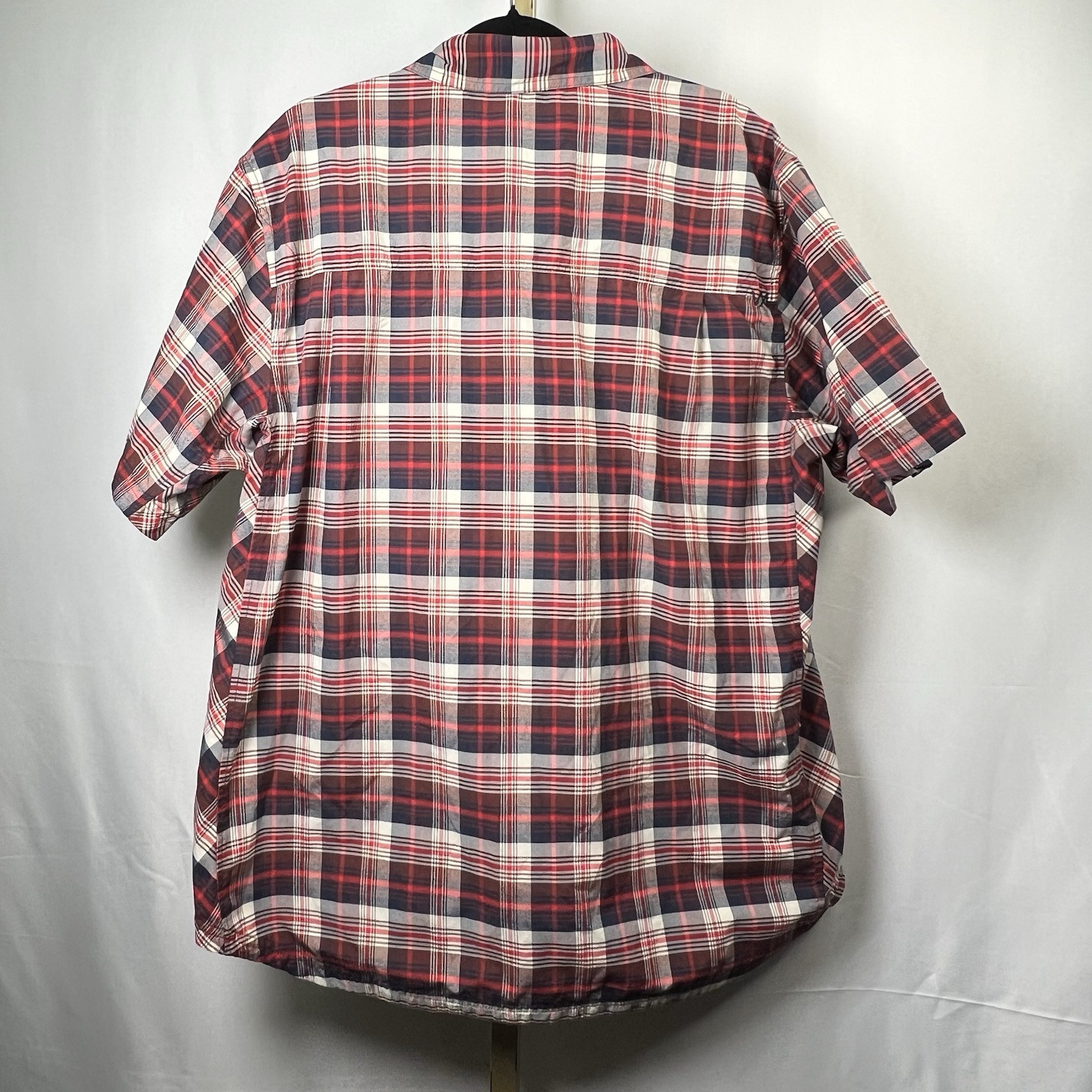 5.11 Tactical Shirt Mens Large Red Plaid Snap Button Up Outdoor Nylon Poly 5 11