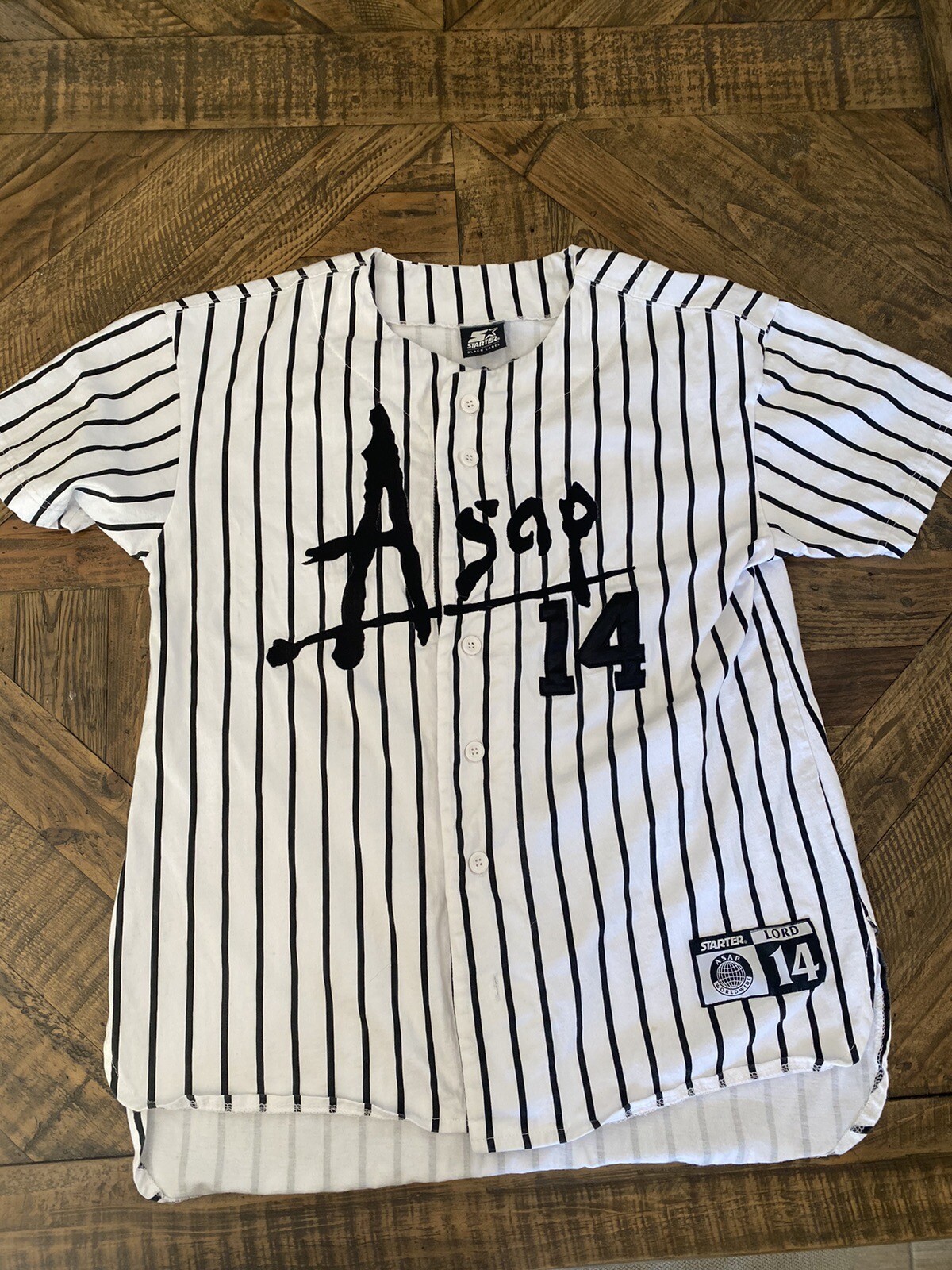 ASAP Rocky Worldwide Starter Baseball Jersey Streetwear Hip Hop Rare Collector