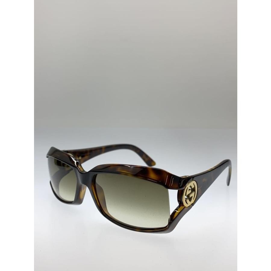 GUCCI GG2599 Women’s Brown Tortoise Rectangular Sunglasses Gray Lenses Auth