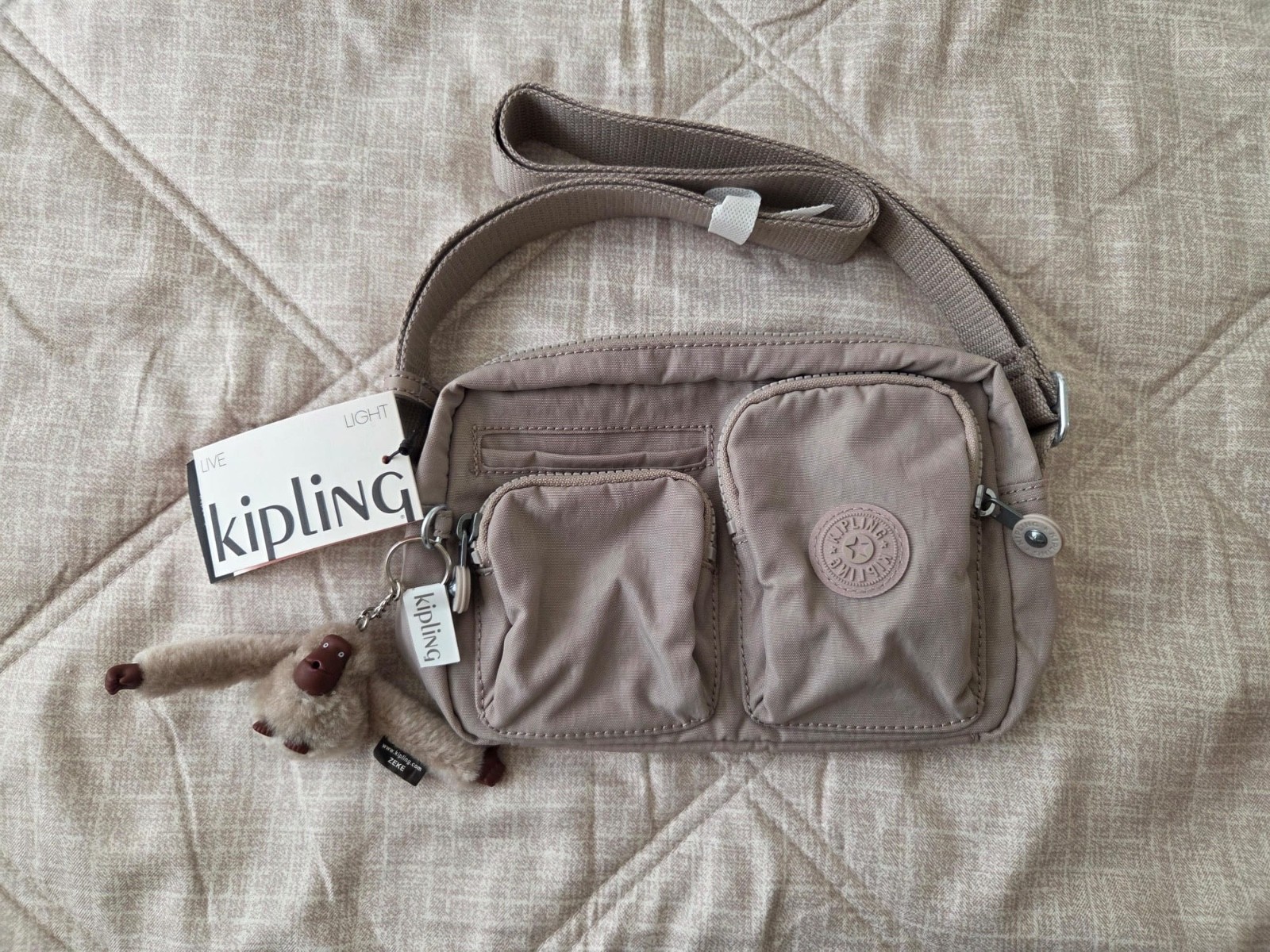 NEW WITH TAGS Kipling Albena Crossbody Bag (Golden Tan)