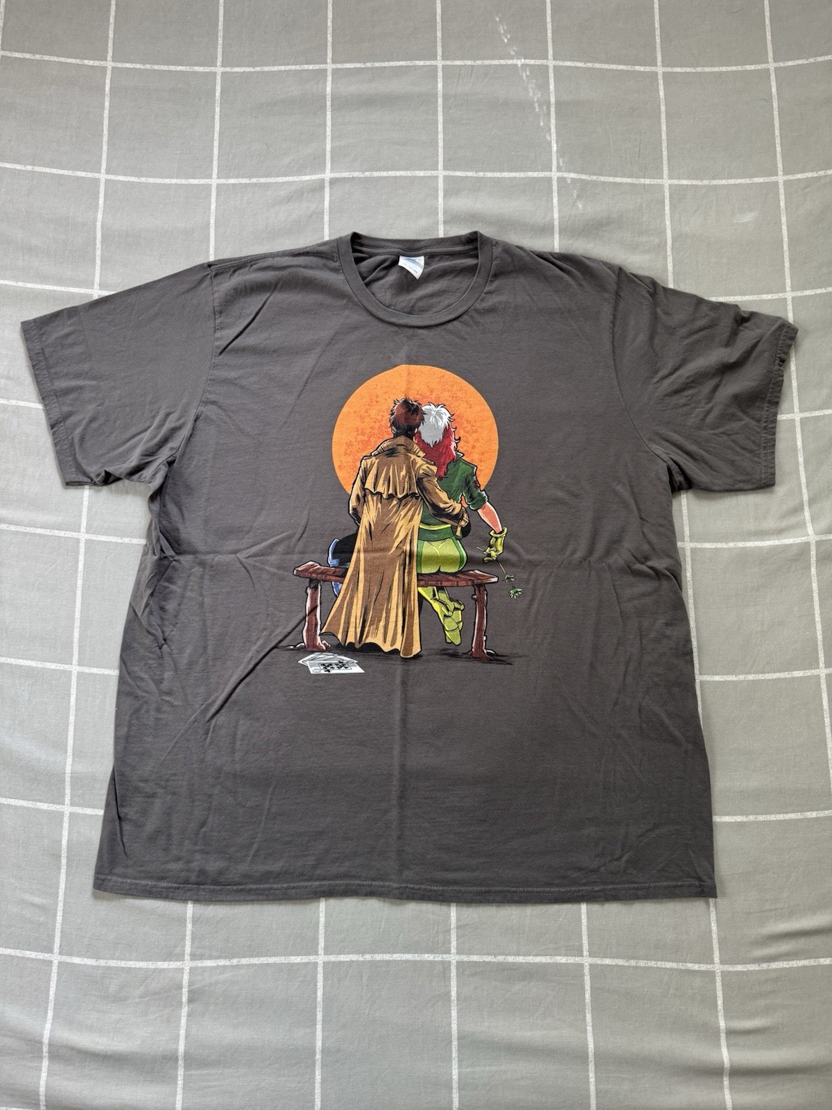 Marvel X-Men Gambit & Rogue Men’s Graphic Tee Size 3XL Vintage 90s Comics Style