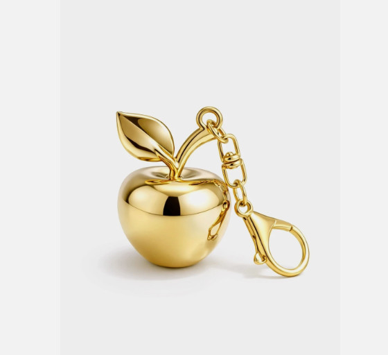 Apple Mirror Keychain High Polished Bag Charm Key Ring Gift Trend Accessory Cute