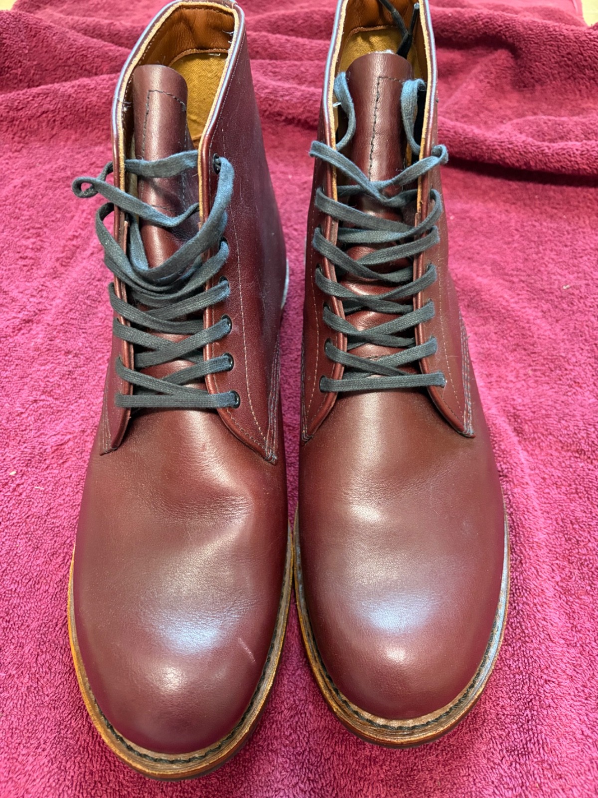 Red Wing Heritage Sheldon 9072 Black Cherry Leather Boots USA Sz 11 D