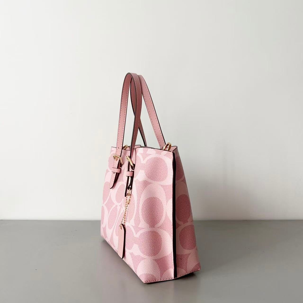 COACH CAL50 Molly Tote Bag 25 Signature Canvas Powder Pink Crossbody new Outlet