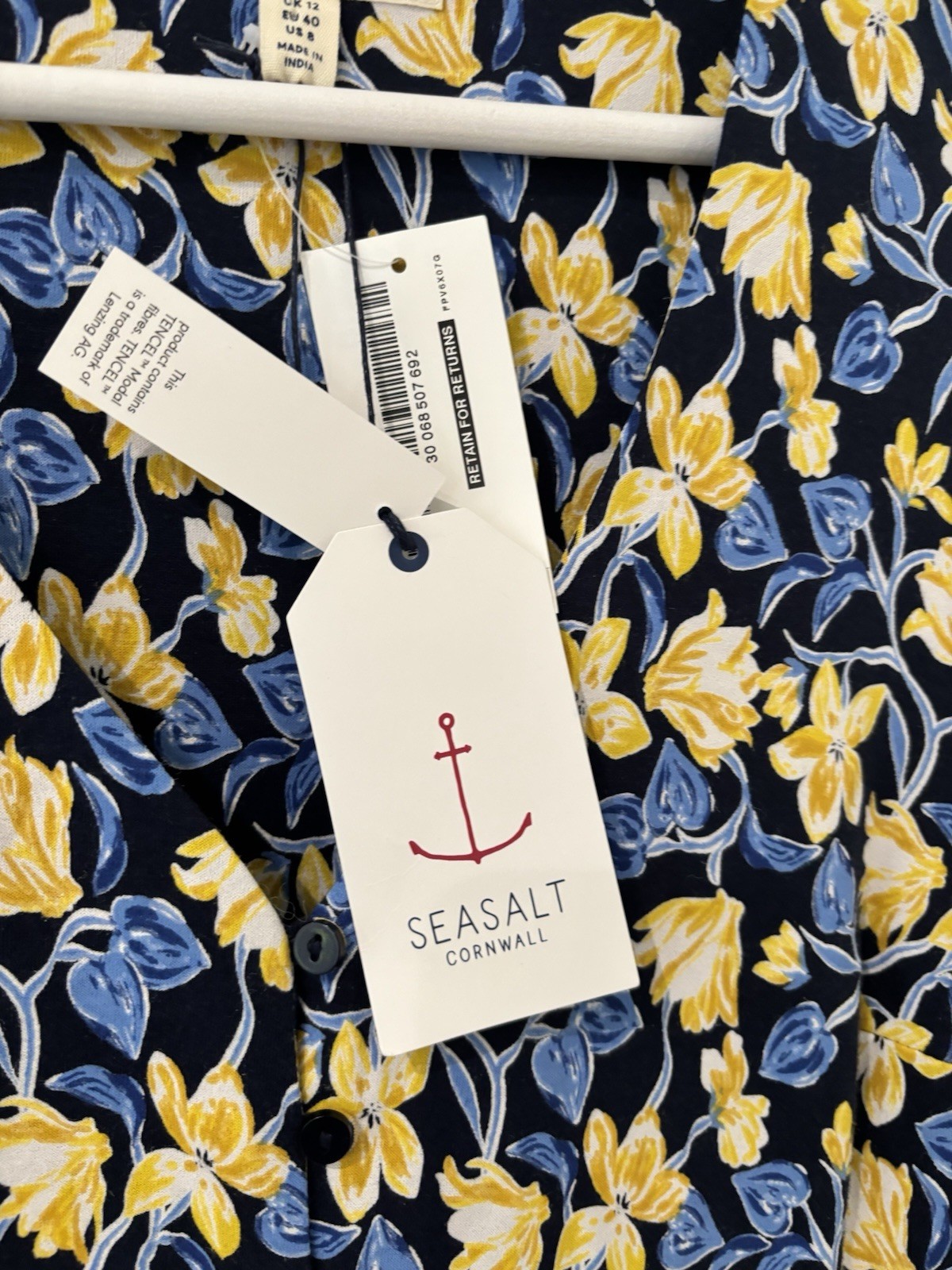 Seasalt Ava Jersey V-Neck Dress – Cyclamen Maritime – UK 12 ~ BNWT Rrp £69.95