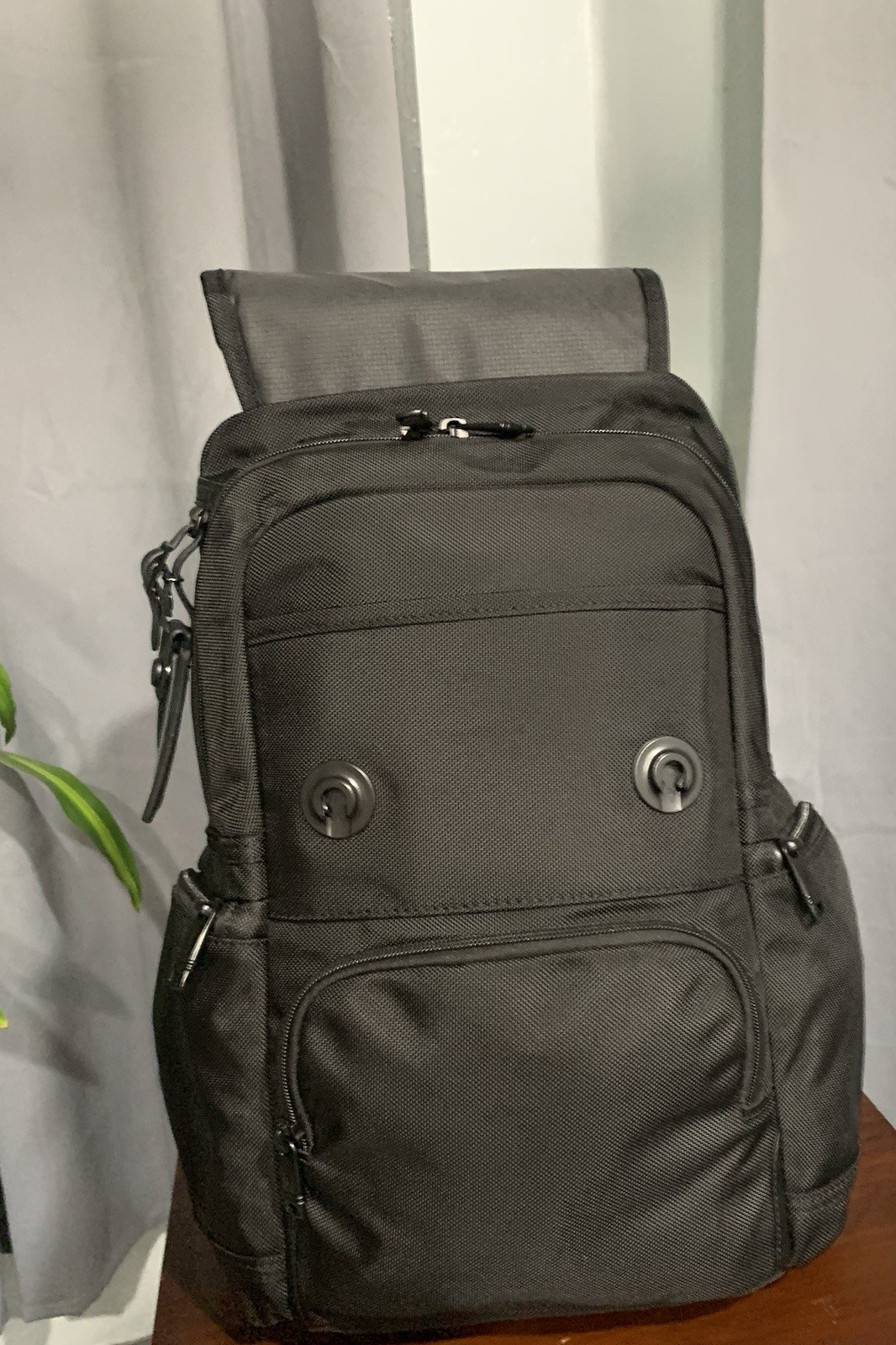 Tumi Alpha Bravo Top Flap Lid Backpack $595 Black