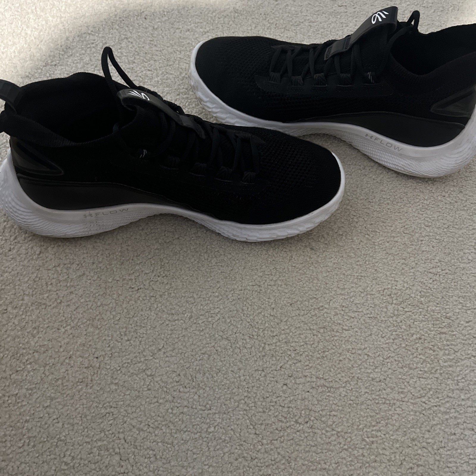 Under Armour Curry Flow 8 NM Black/White Basketball Shoes Size 11.5M