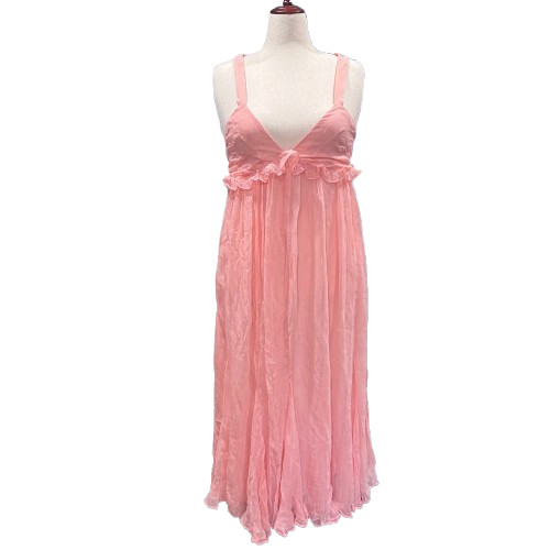 NWT J. Crew Collection Ruffle-trim in Crinkle Cupro A-Line Midi Dress (Size 14)