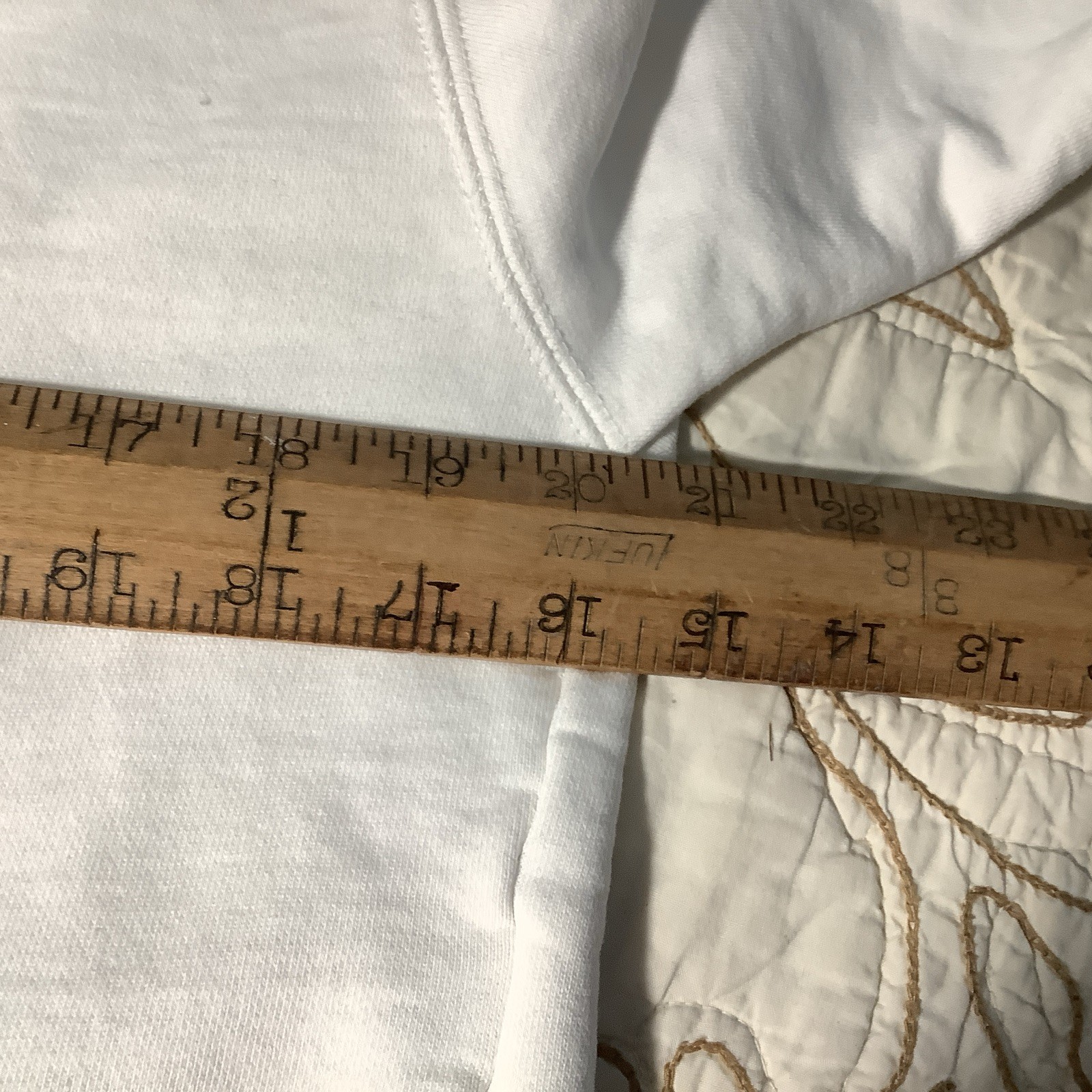 Zara Hoodie White 13-14 Cm 164 Sweatshirt Long Sleeve 100% Cotton Knit VGC