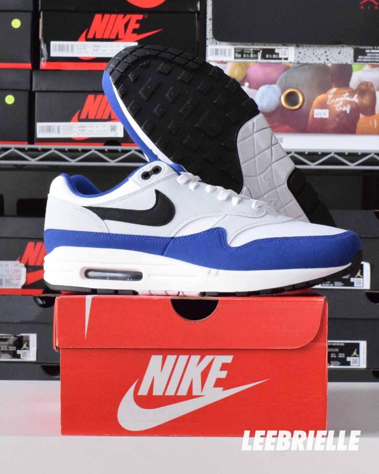 Nike Air Max 1 White Royal Blue Black FD9082-100