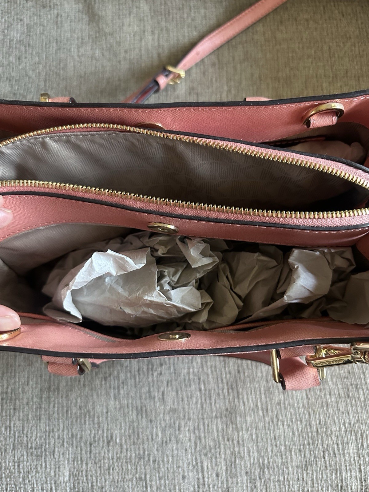 Michael Kors Savannah Small Patenet Saffiano Leather Satchel