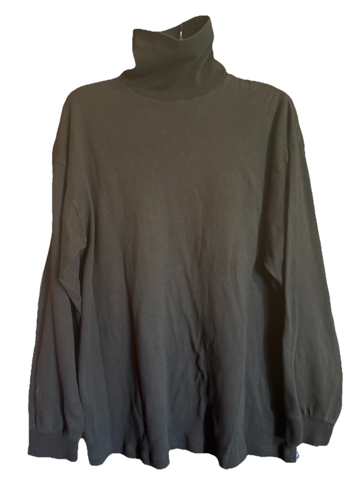 Sears Roebuck and Co. Men’s Black Cotton Knit Turtleneck Pullover Sweater L