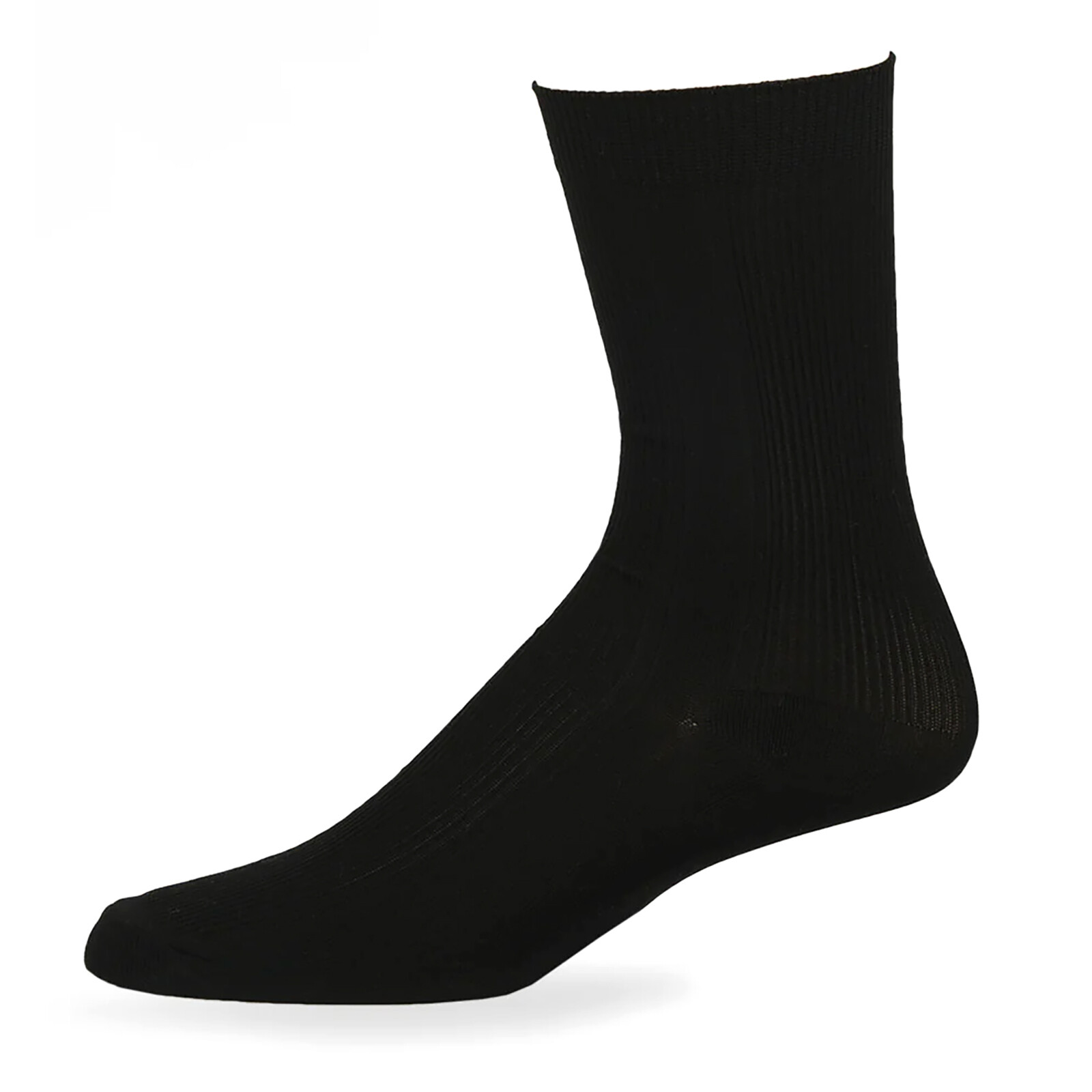 Mens Dress Socks Pairs 12 Crew Casual Fashion Ribbed Size 9-11 10-13 Solid Black