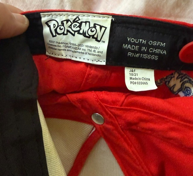 Pokemon Poke Ball Baseball Snapback Hat~Red, Youth Boys (OSFM)~L@@K!!!!