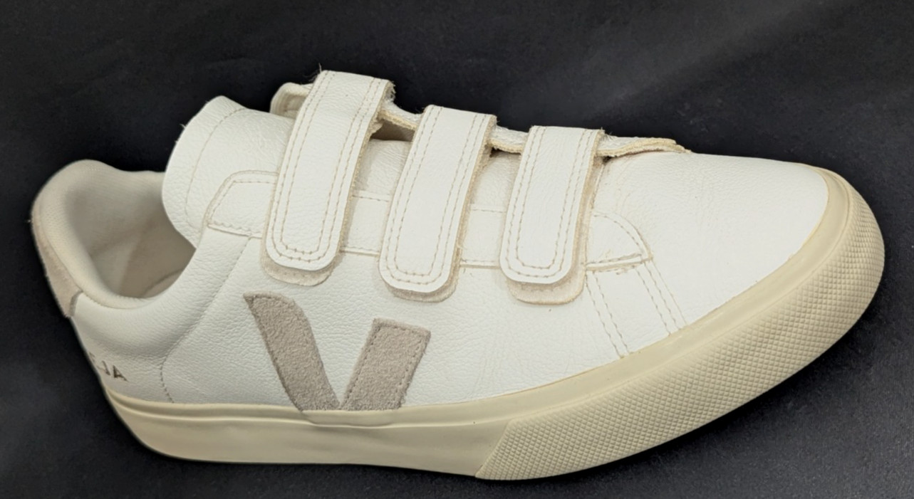 VEJA RECIFE Logo Sneakers EXTRA- WHITE/NATURAL 3 Strap Shoes W 9 M 7 EU 40 $180*