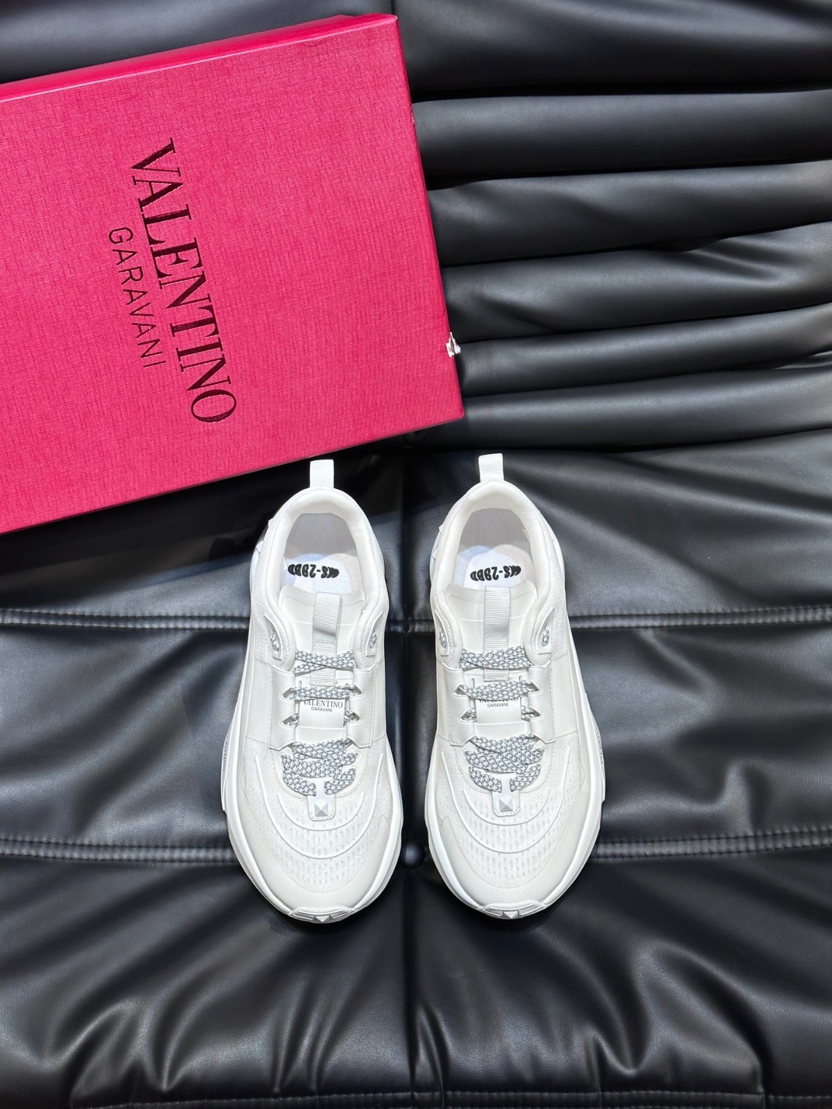 Valentino Garavani All White Knit Sneakers Running Shoes EU 38-45 With Box