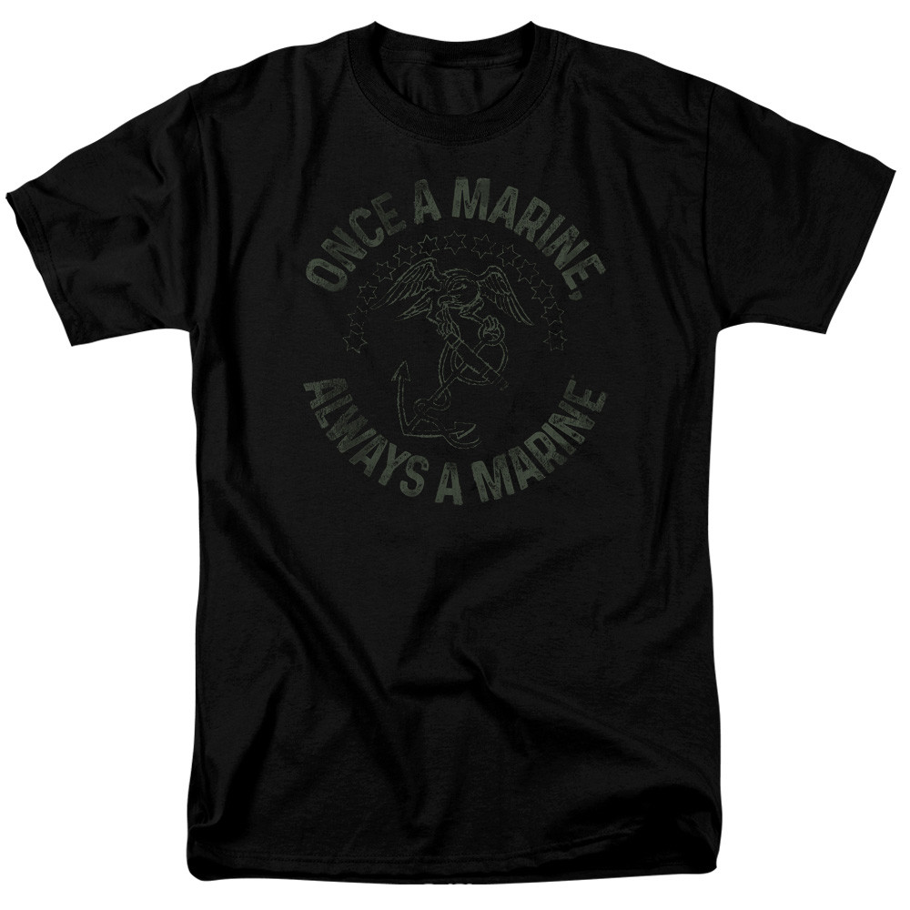 US MARINE CORPS ALWAYS A MARINE Licensed Adult Men’s Graphic Tee Shirt SM-6XL