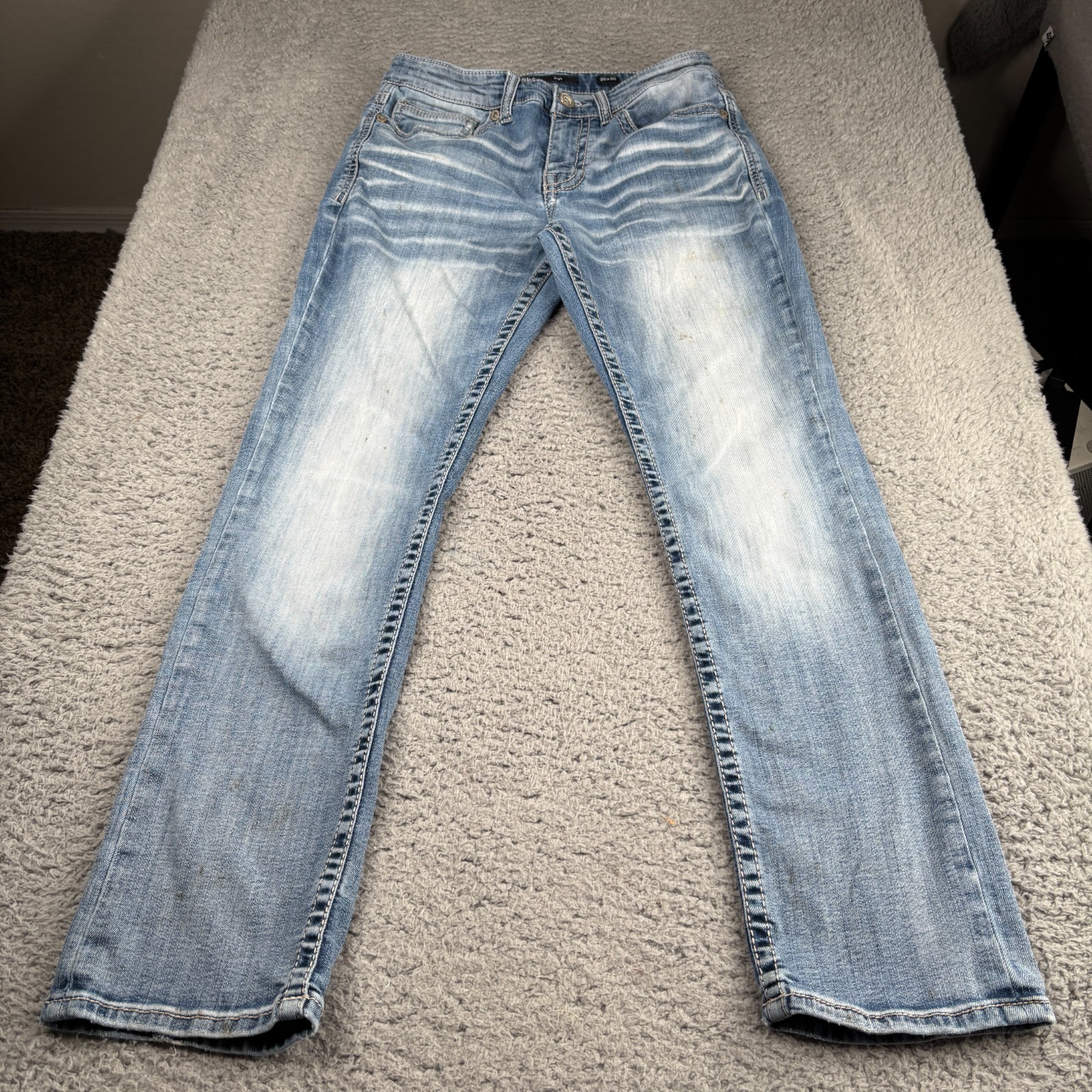 BKE Alec Jeans Mens 30×29 Blue Slim Fit Denim