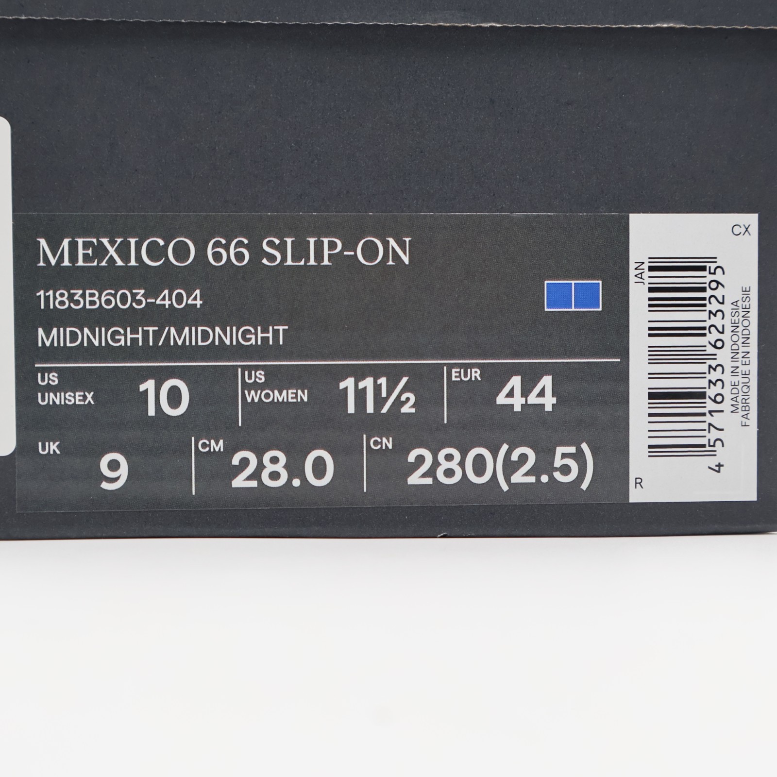 1183B603-404 Onitsuka Tiger Mexico 66 Slip-On Midnight (Men’s)