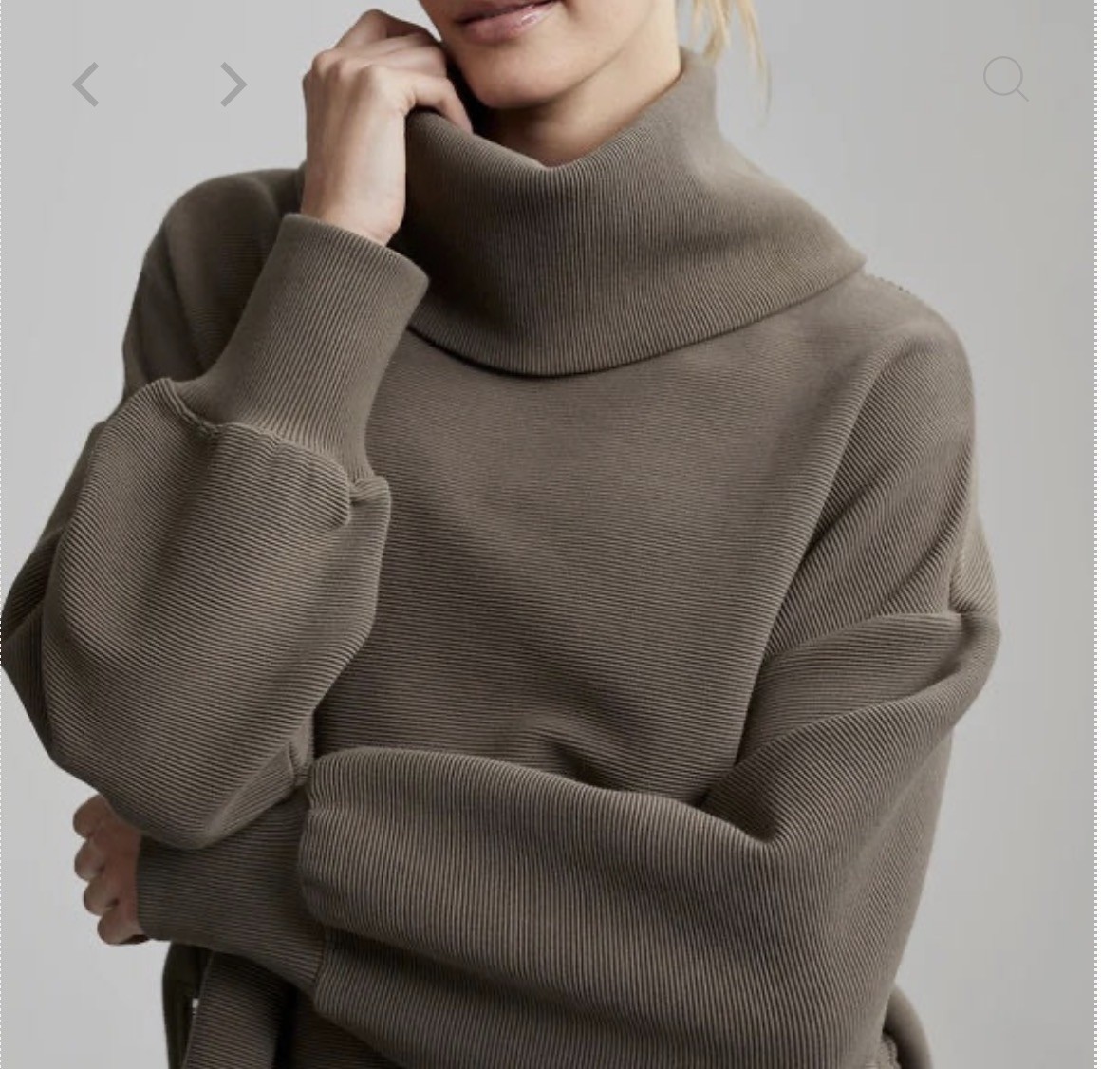 Varley Milton Sweat – Tarmac Longline Doublesoft Taupe Fleck Pullover