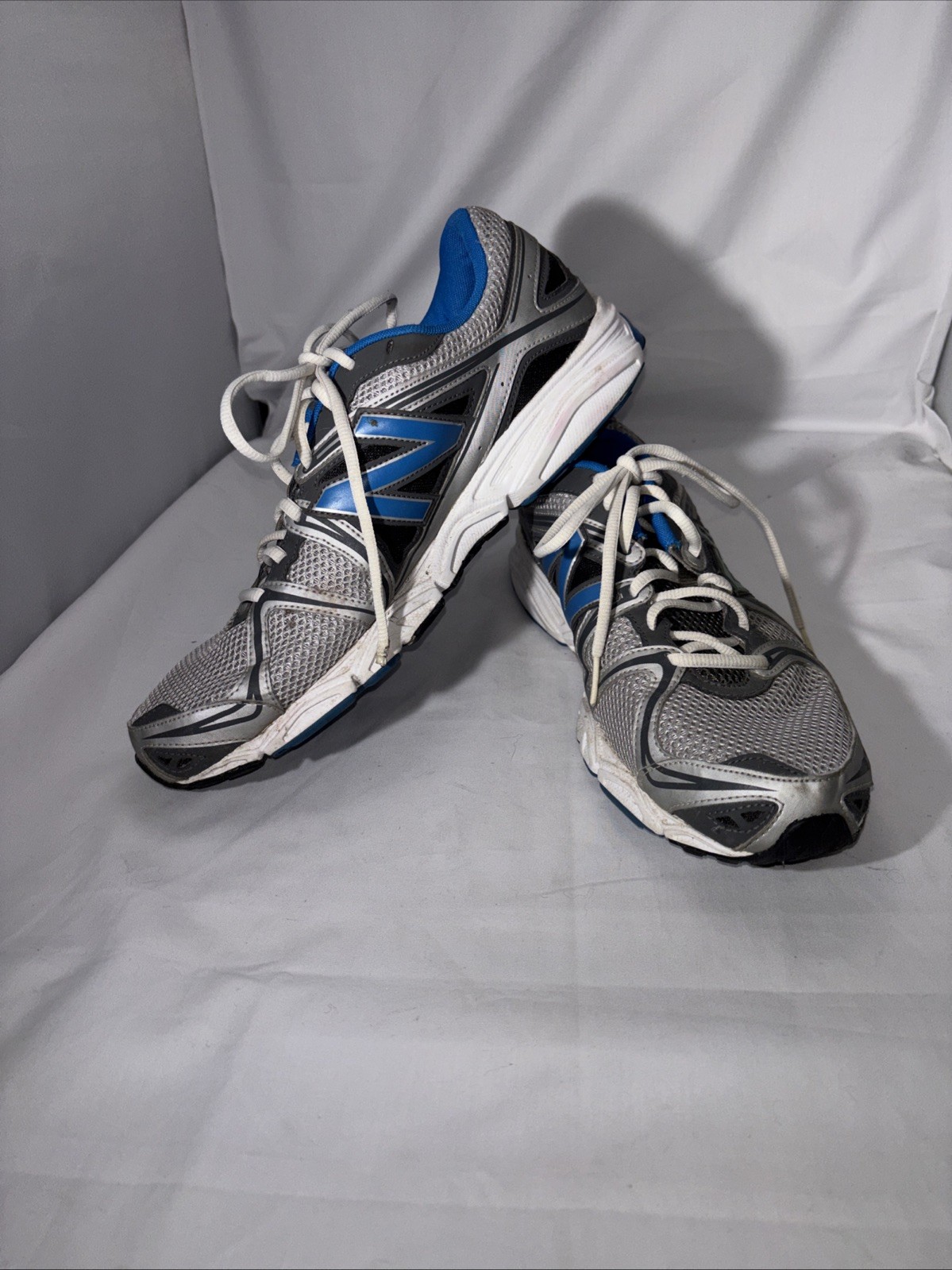 NEW BALANCE 580V3 SILVER BLUE SNEAKERS ATHLETIC RUNNING SHOES US MENS SZ 11D