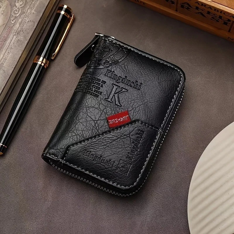 Mens RFID Blocking Leather Wallet Credit Card ID Holder Zipper Purse Waterproof
