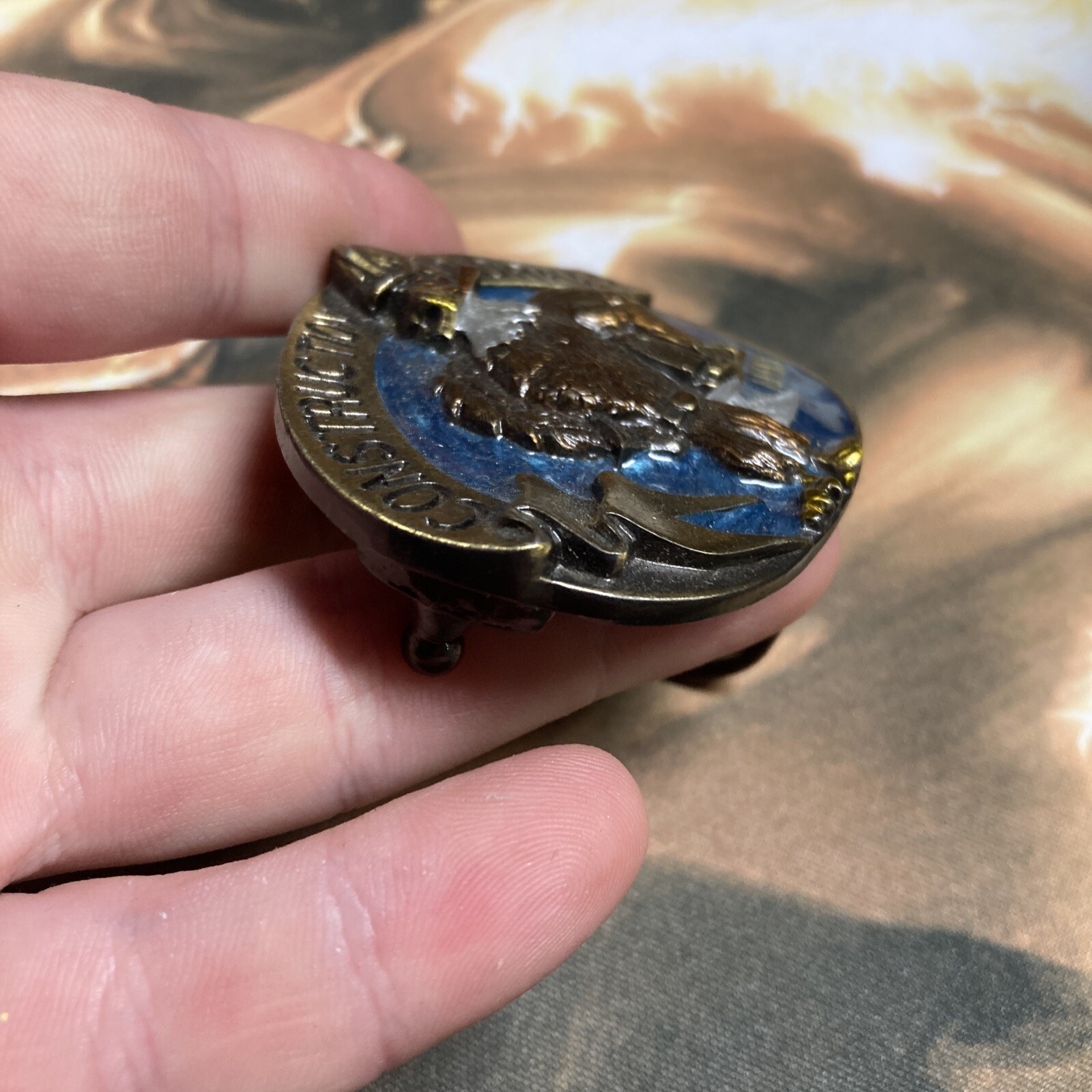 1988 Construction Worker A Breed Apart Belt Buckle Eagle
